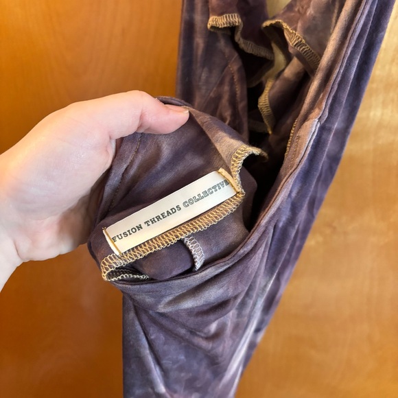 Fusion threads collective purple dye halter maxi dress - Picture 4 of 5